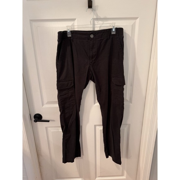 Lee Extreme Motion Black Cargo Pants Mens 34x30  (34x29.5) Straight Leg Chino - Picture 1 of 11